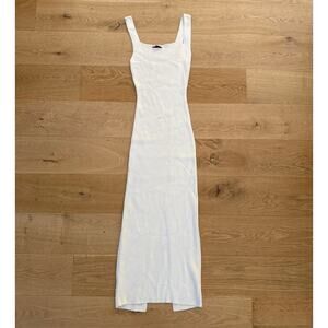 J Luxe Label - Knit Bodycon Maxi Dress in Cream